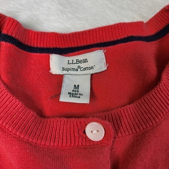 L.L Bean Supima Cotton Cardigans Sweater. Size Medium Item ID 504160 - Picture 5 of 6